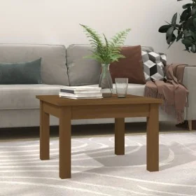 Mesa de centro madera maciza de pino marrón miel 45x45x30 cm by , Coffee table - Ref: Foro24-814227, Price: 35,03 €, Discount: %