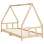Estructura de cama para niños madera maciza de pino 90x200 cm by , Cribs and beds for children - Ref: Foro24-834453, Price: 1...