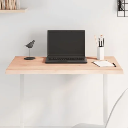 Tablero de mesa madera maciza roble borde natural 80x60x2 cm by , Table tops - Ref: Foro24-363878, Price: 56,98 €, Discount: %