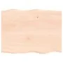 Tablero de mesa madera maciza roble borde natural 80x60x2 cm by , Table tops - Ref: Foro24-363878, Price: 56,98 €, Discount: %