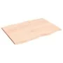 Tablero de mesa madera maciza roble borde natural 80x60x2 cm by , Table tops - Ref: Foro24-363878, Price: 56,98 €, Discount: %