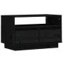 Mueble de TV de madera maciza de pino negro 60x35x37 cm de , Muebles TV - Ref: Foro24-813429, Precio: 64,61 €, Descuento: %