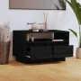 Mueble de TV de madera maciza de pino negro 60x35x37 cm de , Muebles TV - Ref: Foro24-813429, Precio: 64,61 €, Descuento: %