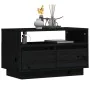 Mueble de TV de madera maciza de pino negro 60x35x37 cm de , Muebles TV - Ref: Foro24-813429, Precio: 64,61 €, Descuento: %