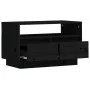 Mueble de TV de madera maciza de pino negro 60x35x37 cm de , Muebles TV - Ref: Foro24-813429, Precio: 64,61 €, Descuento: %