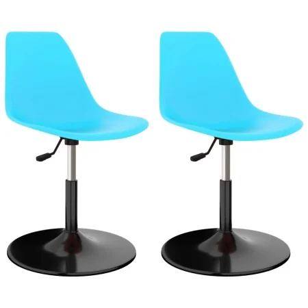 Sillas de comedor giratorias 2 unidades PP azul de , Sillas de comedor - Ref: Foro24-324193, Precio: 86,58 €, Descuento: %
