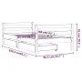 Estructura cama infantil y cajones madera pino blanco 80x160 cm von , Kinderbetten und Betten für Kinder - Ref: Foro24-834445...