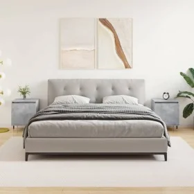 Mesitas de noche 2 uds madera gris hormigón 40x30x50 cm by , Nightstands - Ref: Foro24-826821, Price: 64,25 €, Discount: %