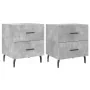 Mesita noche 2 uds madera ingeniería gris hormigón 40x35x47,5cm de , Mesitas de noche - Ref: Foro24-827349, Precio: 88,08 €, ...