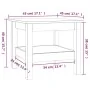 Mesa de centro de madera maciza de pino blanco 45x45x40 cm by , Coffee table - Ref: Foro24-814265, Price: 59,19 €, Discount: %