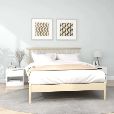 Mesitas de noche 2 uds madera contrachapada color blanco von , Nachttische - Ref: Foro24-811251, Preis: 71,81 €, Rabatt: %