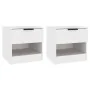 Mesitas de noche 2 uds madera contrachapada color blanco von , Nachttische - Ref: Foro24-811251, Preis: 71,81 €, Rabatt: %