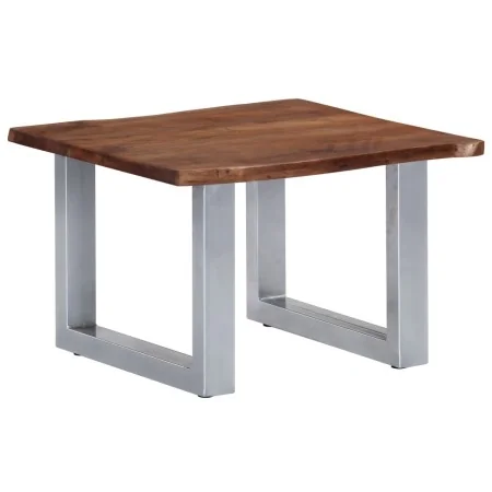 Mesa de centro borde natural madera maciza acacia 60x60x40 cm by , Coffee table - Ref: Foro24-247826, Price: 96,70 €, Discoun...