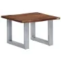 Mesa de centro borde natural madera maciza acacia 60x60x40 cm by , Coffee table - Ref: Foro24-247826, Price: 96,70 €, Discoun...