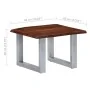Mesa de centro borde natural madera maciza acacia 60x60x40 cm by , Coffee table - Ref: Foro24-247826, Price: 96,70 €, Discoun...