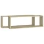 Estantes cubos de pared 2 uds contrachapada roble 80x15x26,5 cm by , Shelves and shelves - Ref: Foro24-807115, Price: 33,14 €...