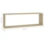 Estantes cubos de pared 2 uds contrachapada roble 80x15x26,5 cm by , Shelves and shelves - Ref: Foro24-807115, Price: 33,14 €...