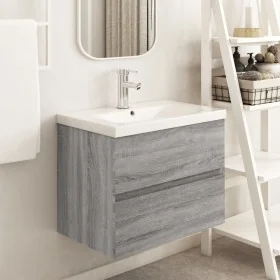 Mueble de lavabo madera de ingeniería gris Sonoma 60x38,5x45 cm von , Badezimmermöbel - Ref: Foro24-815649, Preis: 55,58 €, R...