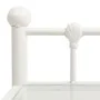 Mesitas de noche 2 unidades metal vidrio blanco y transparente by , Nightstands - Ref: Foro24-325078, Price: 83,48 €, Discoun...