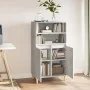Aparador alto madera contrachapada gris hormigón 60x36x110 cm de , Aparadores - Ref: Foro24-821224, Precio: 81,75 €, Descuent...