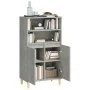 Aparador alto madera contrachapada gris hormigón 60x36x110 cm de , Aparadores - Ref: Foro24-821224, Precio: 81,75 €, Descuent...