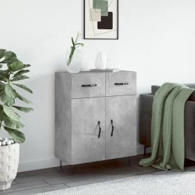 Aparador de madera de ingeniería gris hormigón 69,5x34x90 cm by , Sideboards - Ref: Foro24-827976, Price: 85,91 €, Discount: %