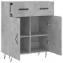 Aparador de madera de ingeniería gris hormigón 69,5x34x90 cm de , Aparadores - Ref: Foro24-827976, Precio: 85,90 €, Descuento: %