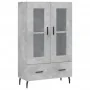Aparador alto madera de ingeniería gris hormigón 69,5x31x115 cm by , Sideboards - Ref: Foro24-828320, Price: 72,84 €, Discoun...