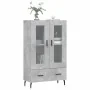 Aparador alto madera de ingeniería gris hormigón 69,5x31x115 cm by , Sideboards - Ref: Foro24-828320, Price: 72,84 €, Discoun...