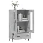 Aparador alto madera de ingeniería gris hormigón 69,5x31x115 cm by , Sideboards - Ref: Foro24-828320, Price: 72,84 €, Discoun...