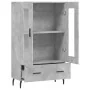 Aparador alto madera de ingeniería gris hormigón 69,5x31x115 cm by , Sideboards - Ref: Foro24-828320, Price: 72,84 €, Discoun...