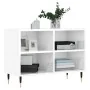Mueble de TV madera de ingeniería blanco brillo 69,5x30x50 cm de , Muebles TV - Ref: Foro24-826958, Precio: 46,98 €, Descuent...