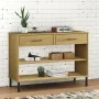Armario consola patas de metal madera maciza pino marrón OSLO von , Seitentische - Ref: Foro24-351003, Preis: 74,49 €, Rabatt: %