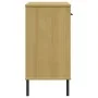 Armario consola patas de metal madera maciza pino marrón OSLO von , Seitentische - Ref: Foro24-351003, Preis: 74,49 €, Rabatt: %
