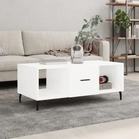 Mesa de centro madera contrachapada blanco brillo 102x50x40 cm von , Couchtisch - Ref: Foro24-829318, Preis: 51,95 €, Rabatt: %