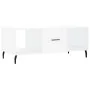 Mesa de centro madera contrachapada blanco brillo 102x50x40 cm by , Coffee table - Ref: Foro24-829318, Price: 51,95 €, Discou...