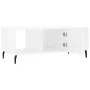 Mesa de centro madera contrachapada blanco brillo 102x50x40 cm by , Coffee table - Ref: Foro24-829318, Price: 51,95 €, Discou...