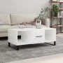 Mesa de centro madera contrachapada blanco brillo 102x50x40 cm by , Coffee table - Ref: Foro24-829326, Price: 59,33 €, Discou...