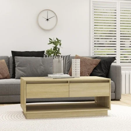 Mesa de centro madera contrachapada roble Sonoma 102,5x55x44 cm by , Coffee table - Ref: Foro24-809506, Price: 102,16 €, Disc...