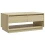 Mesa de centro madera contrachapada roble Sonoma 102,5x55x44 cm by , Coffee table - Ref: Foro24-809506, Price: 102,16 €, Disc...