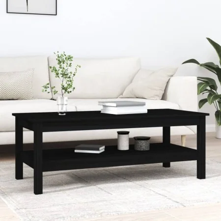 Mesa de centro de madera maciza de pino negro 110x50x40 cm by , Coffee table - Ref: Foro24-814278, Price: 130,72 €, Discount: %
