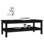 Mesa de centro de madera maciza de pino negro 110x50x40 cm by , Coffee table - Ref: Foro24-814278, Price: 130,72 €, Discount: %