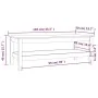 Mesa de centro de madera maciza de pino negro 110x50x40 cm by , Coffee table - Ref: Foro24-814278, Price: 130,72 €, Discount: %