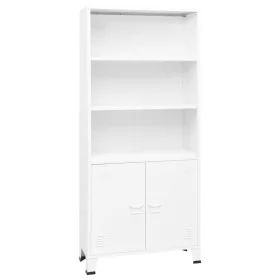 Estantería industrial acero blanco 80x32x180 cm by , Bookcases and shelves - Ref: Foro24-339632, Price: 155,23 €, Discount: %