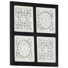 Panel de pared tallado a mano MDF negro y blanco 40x40x1,5 cm by , Wall covering - Ref: Foro24-321656, Price: 18,51 €, Discou...