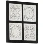 Panel de pared tallado a mano MDF negro y blanco 40x40x1,5 cm von , Wandverkleidung - Ref: Foro24-321656, Preis: 18,51 €, Rab...