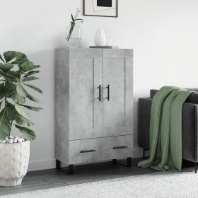 Aparador alto madera de ingeniería gris hormigón 69,5x31x115 cm de , Aparadores - Ref: Foro24-830352, Precio: 93,00 €, Descue...