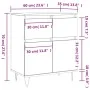 Aparador de madera contrachapada gris hormigón 60x35x70 cm von , Sideboards - Ref: Foro24-831120, Preis: 70,42 €, Rabatt: %