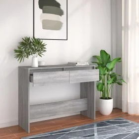 Mesa consola madera de ingeniería gris Sonoma 100x35x76,5 cm by , Side tables - Ref: Foro24-813036, Price: 58,83 €, Discount: %