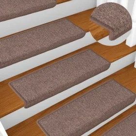 Alfombras de peldaños de escalera 15 uds marrón 65x21x4 cm von , Treppenmatten - Ref: Foro24-326196, Preis: 67,31 €, Rabatt: %